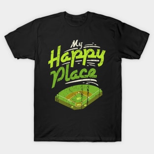 My Happy Place - Vintage Retro Baseball Gift T-Shirt